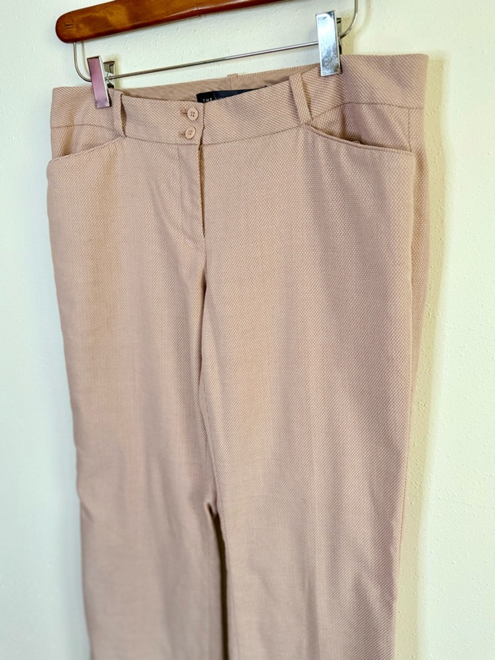 The Limited Drew Fit High Rise Dress Pants 6 Blush Taupe Wide Leg Workwear - Picture 2 of 6